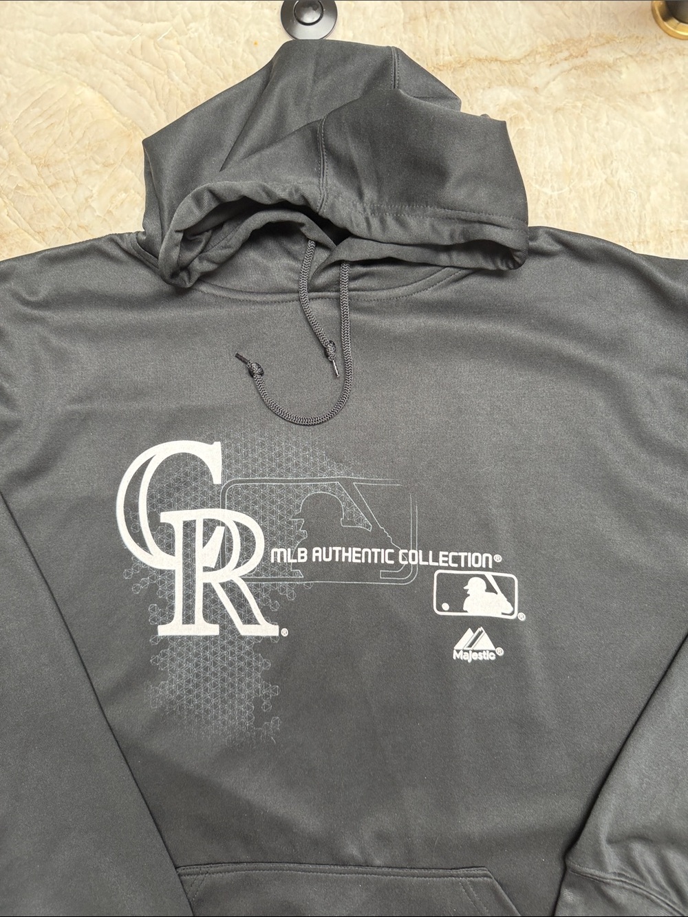 Majestic Colorado Rockies Hoodie - Charcoal/White